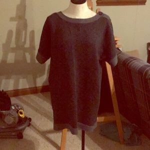 Wool gray and black dress